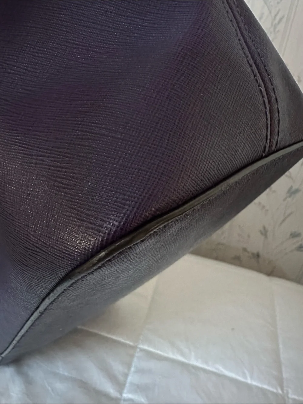 Michael Kors Purple Studded Leather Tote